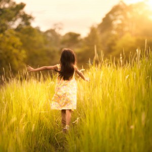 girl in field