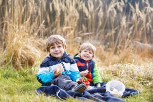 kids in field